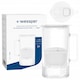 Cana filtranta Wessper D4 BOROSILICATE Mini futureflow, sticla borosilicata, 2L met LED contor, BPA Free, set met 1 filtru de apa, alb