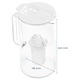Cana filtranta Wessper D4 BOROSILICATE, sticla borosilicata, 2L met LED contor, BPA Free, set met 6 filtru de apa Aquaclassic, alb