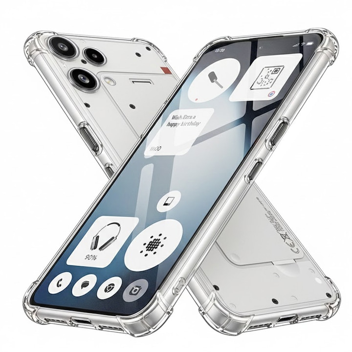 Калъф за Nothing Phone (3a) Lite DaDen®, Antishock, Ultra Protection, Защита на ъглите, Antisoc, Устойчивост на удар, Прозрачен