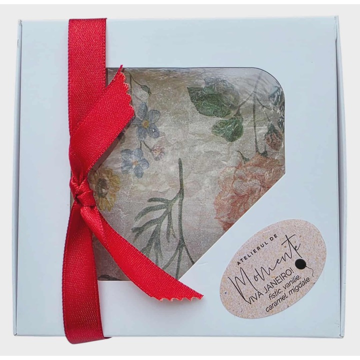 Cutie 9 intenzíven illatosított viaszcsepp, Atelierul de Momente, Pisztácia, vanília, mandula és karamell - 100% szójaviasz, természetes viasz, wax melts, prémium illatok, vegán