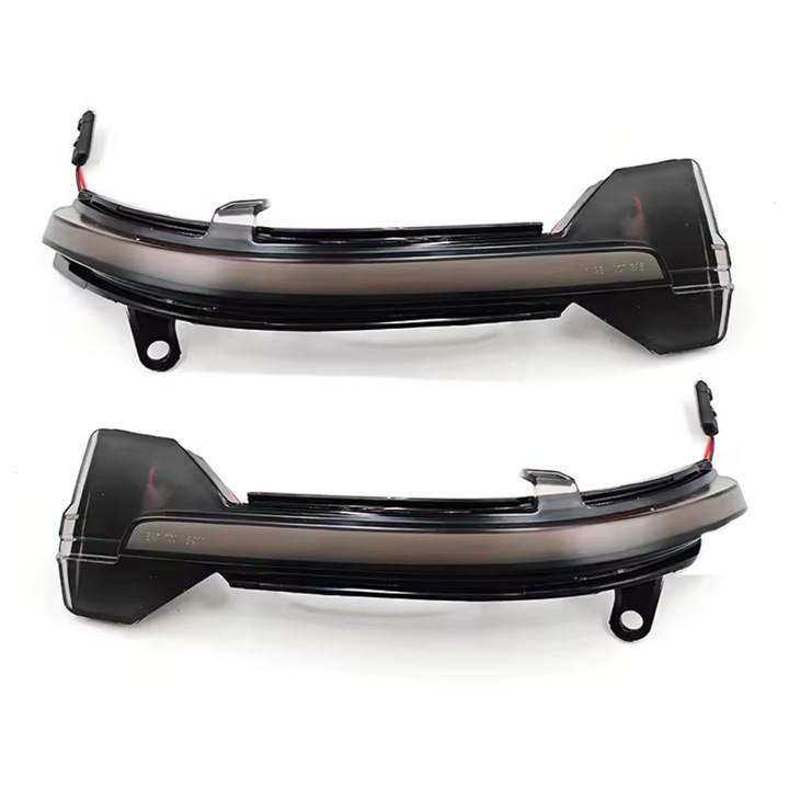 Set 2 Semnalizari Dinamice Oglinda BMW Seria 5 F10 F11 F07, Seria 6 F06 F12 F13, Seria 7 F01 F02 Facelift, Lumina secventiala, Canbus Fara eroare, Inscriptie E8 si DOT SAE, Fumurie, Culoare Galben