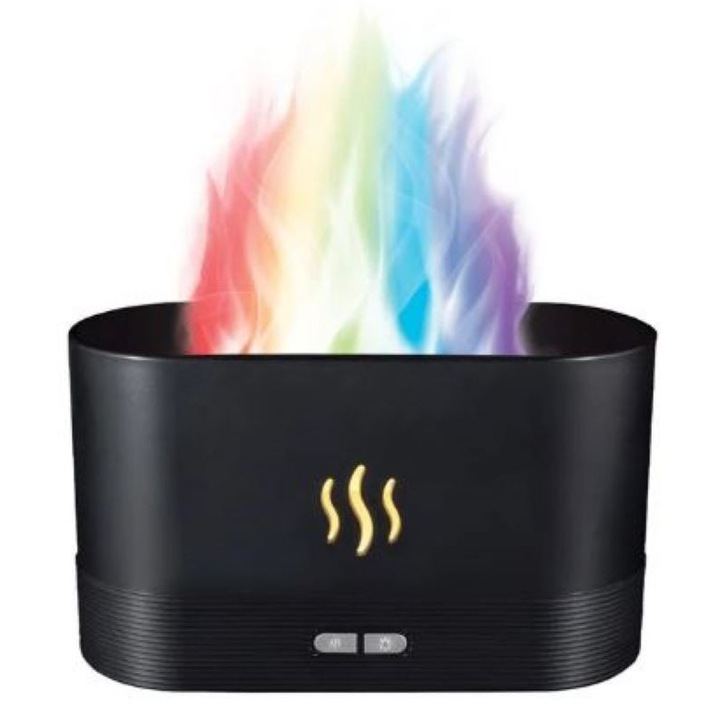 Електрически дифузер за парфюм с LED 8-цветен ефект на пламък и USB