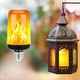 Set 2 becuri LED, asskanaer, Bec LED cu efect flacara, 4 moduri, Lumina calda, 200 lm, 1400 k, 1.8 w, 85-265 v, Clasa energetica 1, Decoratiuni de halloween pentru interior/exterior, Plastic, 13.5*6.5 cm, Chihlimbar
