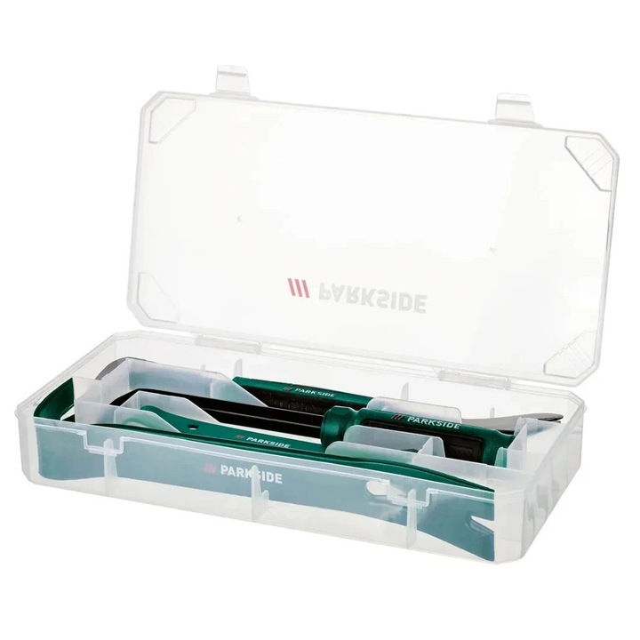Set leviere pentru cuie Parkside, 4 piese, otel, 30cm x 18cm