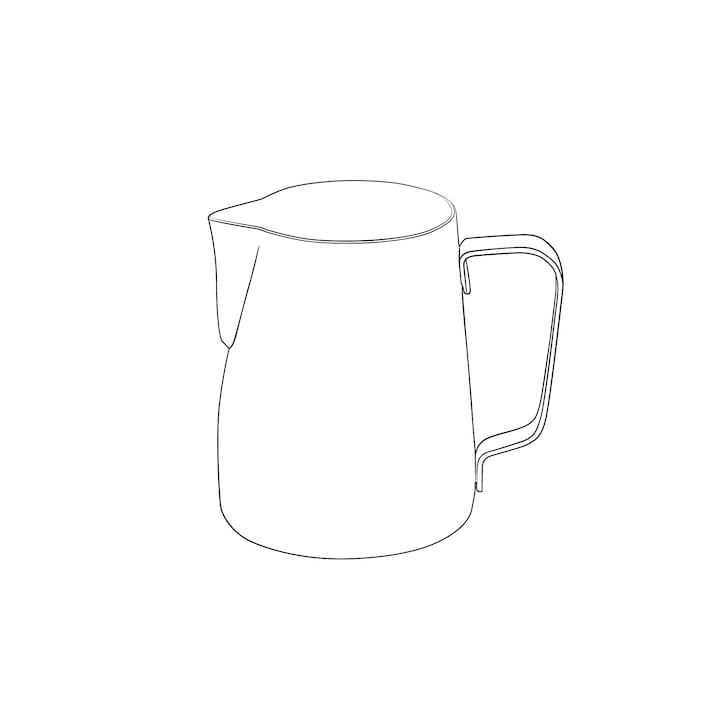 Tejhabosító kancsó, KYONANO, rozsdamentes acél, 350 ml, ergonomikus kialakítás