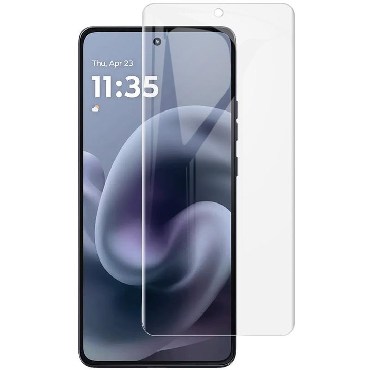 Folie Silicon Ecran pentru Motorola Moto G86 / G86 Power, Silicon Hydrogel Regenerabil, Flexible Hydro-Crystal, Protectie Completa, Full Glue, Instalare usoara, Set complet pentru Instalare