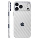 Folie de protectie pentru iPhone 17 Pro Max, Colectia Elegans, Skin Spate cu laterale unite, Carbon Alb