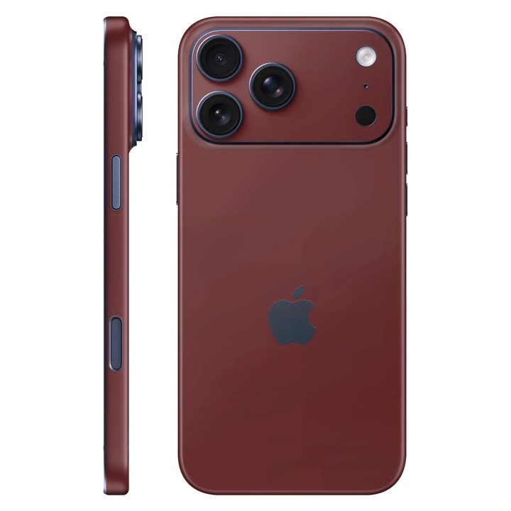 Folie de protectie pentru iPhone 17 Pro Max, Colectia Unique, Skin Spate cu laterale unite, Mat Cupru