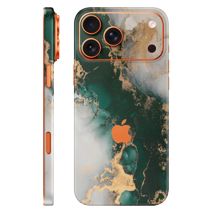 Folie de protectie pentru iPhone 17 Pro, Colectia Signature, Skin Spate cu laterale unite, Forest Mist