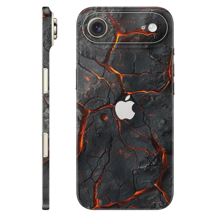 Folie de protectie pentru iPhone 17 Air, Colectia Signature, Skin Spate cu laterale unite, Inferno Crust