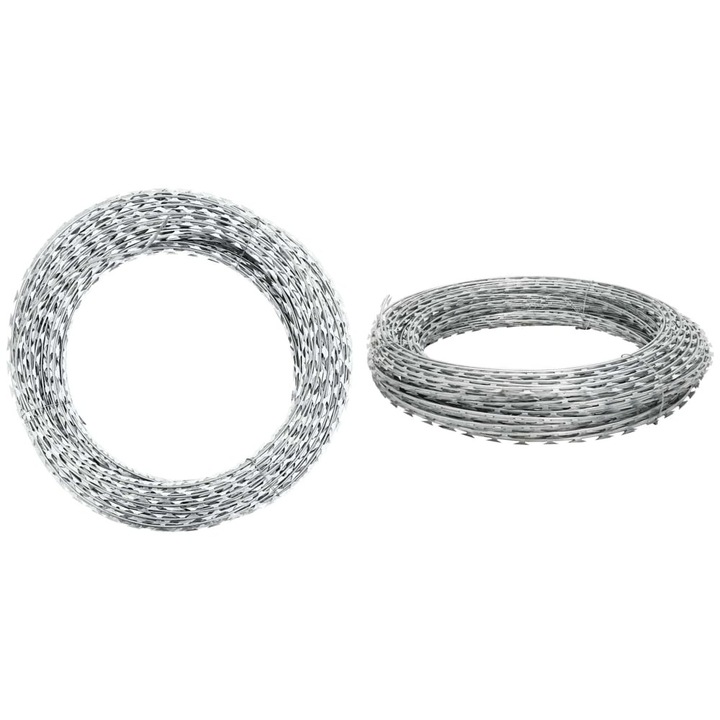 Sarma cu lame, 60 m, otel galvanizat, 30 cm diametru, 16 mm distanța între lame