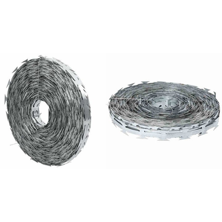 Sarma ghimpata, 100 m, otel galvanizat, diametru bobina 35 cm, dimensiuni lama 22x15mm