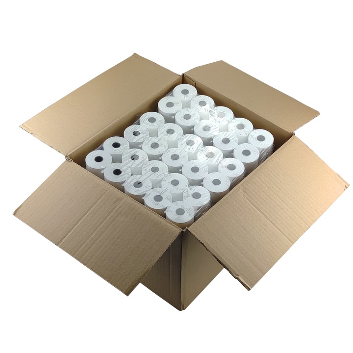 Set Rola Termica, Netuno, 4R, Material Hartie, Greutate 48 g/M², Diametru Exterior 37 mm, Diametru Miez 13 mm, 110 x 20 m, Alb, 60 Role