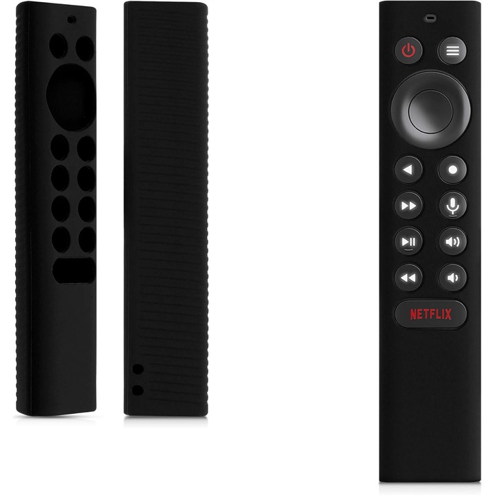 Carcasa din silicon kwmobile pentru telecomandă Nvidia Shield TV Pro, flexibilă, antiderapantă, negru