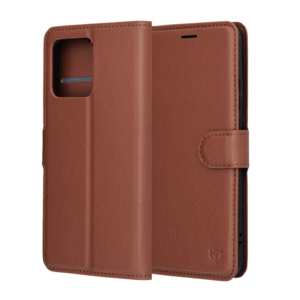 Husa pentru Motorola Moto G86 Tip Carte, Leather Folio, Functie de Stand, Calitate Premium, Antisoc, Protectie Sporita, Maro