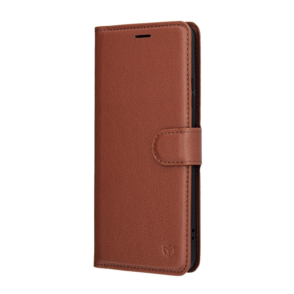 Husa pentru Motorola Moto G86 Tip Carte, Leather Folio, Functie de Stand, Calitate Premium, Antisoc, Protectie Sporita, Maro