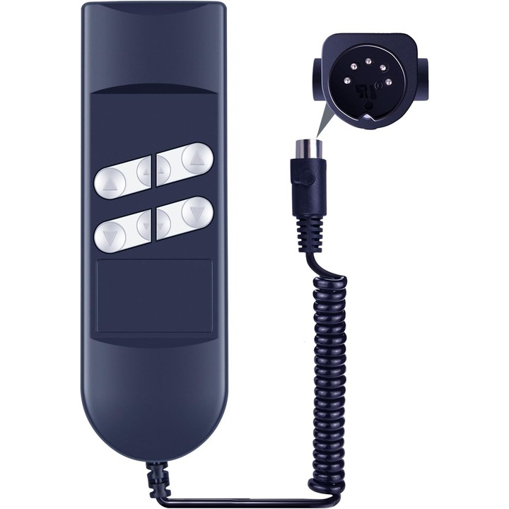 Telecomandă universală pentru fotoliu electric, GOUYESHO, 4 butoane, conector 5 pini, culoare neagră