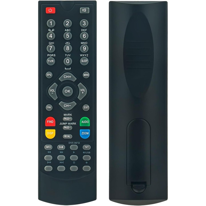 Telecomandă de înlocuire VINABTY pentru DigiQuest 8100CA și XORO HRS 8540/8580, distanță operare 10m, material ABS, butoane cauciuc