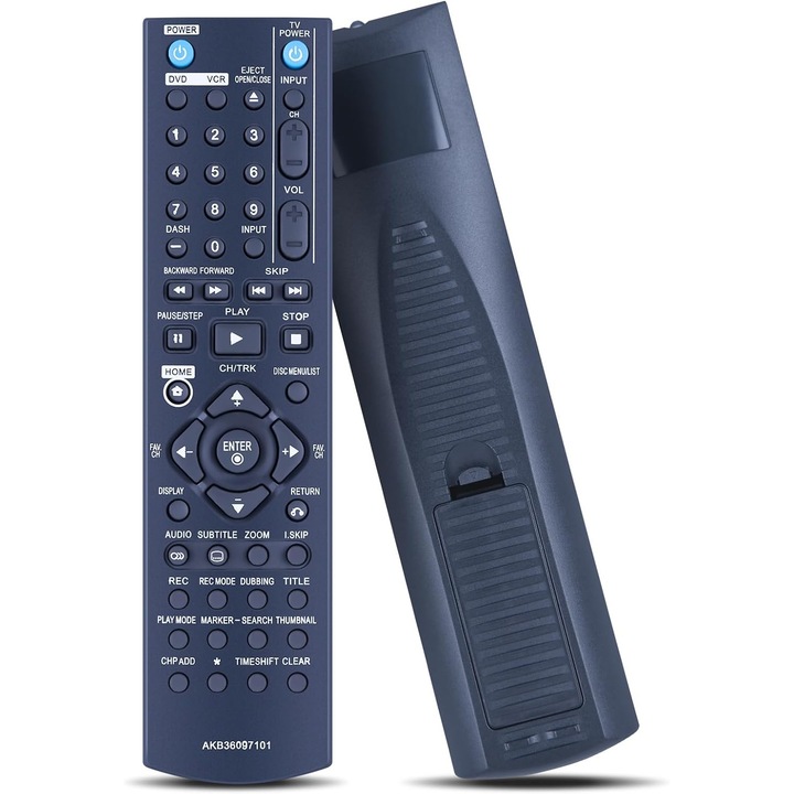 Telecomandă universală GOUYESHO pentru DVD VCR, infraroșu 3.0, ergonomică, 8m, 2 baterii AAA