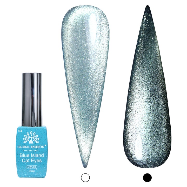 Oja semipermanenta ochi de pisica, Blue Island 8 ml, 04