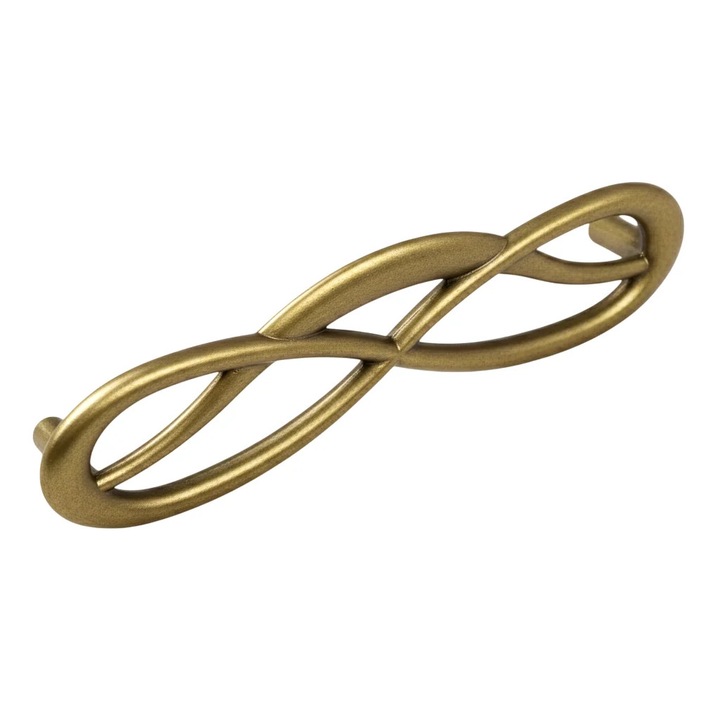 Maner pentru mobila Loire, finisaj alama antichizata, L:140 mm