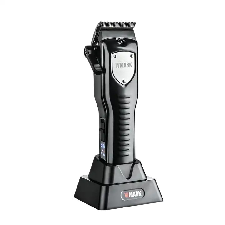 Aparat de tuns profesional WMARK, 8 inaltatoare, afisaj LED, 8 gratare, stand incarcare, type C, negru