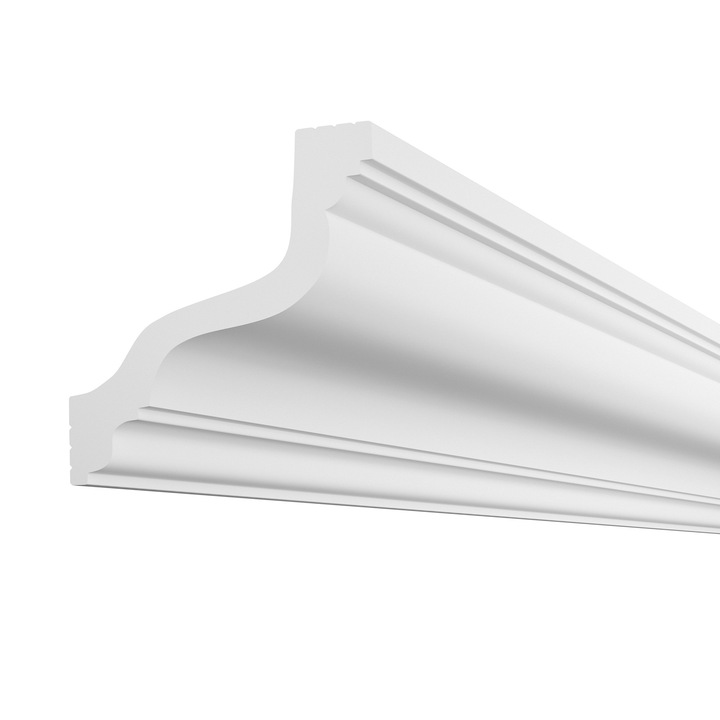 Cornisa decorativă Renovum RC83-83, polimer HDPS, alb, 83x83x2000 mm