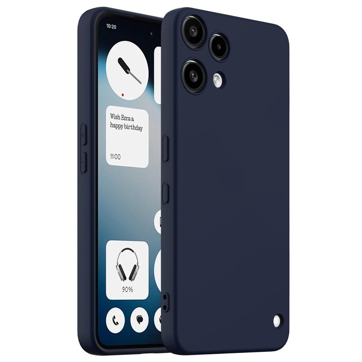 Калъф за Nothing Phone (3a) Lite Daden® Silicon SoftFlex, Ултра тънък, Повишена защита, Интериор от микрофибър, Син