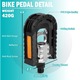 Комплект педали за велосипед, размери 12x7x3 см, сгъваеми, със светлоотразителна лента, конструкция от алуминиева сплав, черен завършек, универсално прилягане, противоплъзгащ дизайн