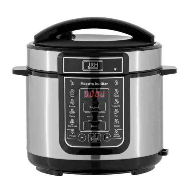 Multicooker 6l, 900W, 15 programe, negru-argintiu
