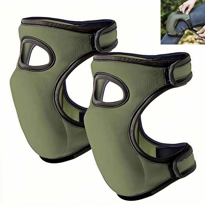 Genunchiere pentru gradinarit DRAGO™, groase si confortabile, impermeabile, cu prindere Velcro, protectie pentru genunchi, multifunctionale, set 2 perechi