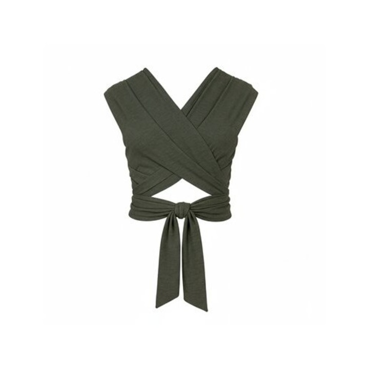 Wrap pentru bebeluși Jane Cocoon, ergonomic, multiple poziții de purtare, verde, 56x520cm