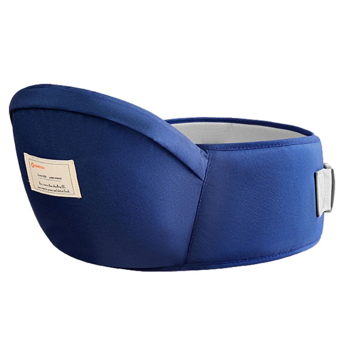 Suport port bebe Macvi®, tip marsupiu, bumbac premium, burete ergonomic, roz, 43x22cm