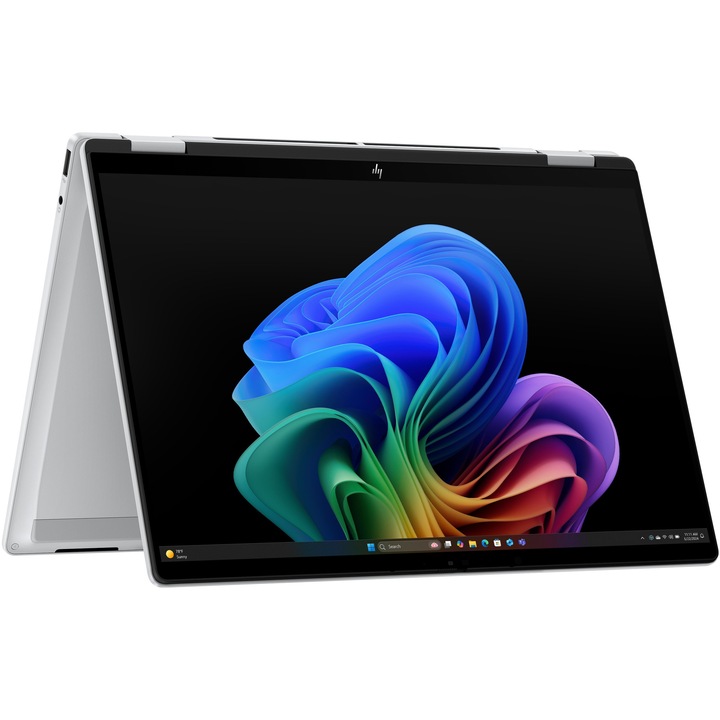 Лаптоп HP OmniBook X Flip 14-fm0002nn с Intel Core Ultra 7 258V (2.2/4.8GHz, 12M), 32 GB, 1TB M.2 NVMe SSD, Intel Arc 140V, Windows 11 Home, Сребрист