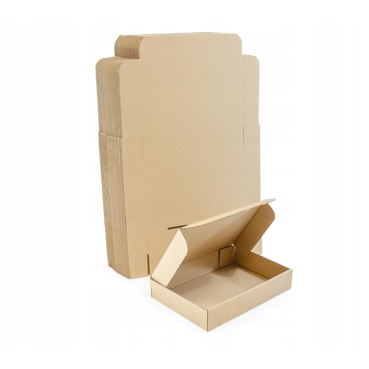 Set Cutii Din Carton Tip Fasonat, Neopak, Gabarit S, 200x150x50 mm, Carton Rezistent, Pentru Expedieri Ieftine, Maro, 10 buc
