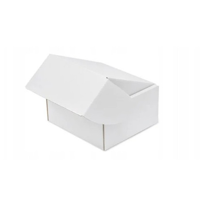 Set Cutii Din Carton Cutat, Neopak, 200x200x110 mm, Carton Rezistent, Pentru Expedieri Si Transport, Alb, 100 buc