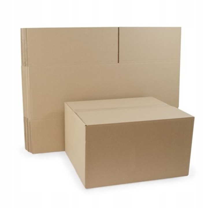 Set Cutii Tip Clapeta, Neopak, ECO, 595x400x340 mm, Carton 3 Straturi Valul B, Expediere Gabarit C, Maro Natur, 10 buc