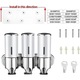 Dozator sapun lichid cu spuma Bedee, montare pe perete fara gaurire, sticla reincarcabila 500ml, argintiu, 30x10x24cm