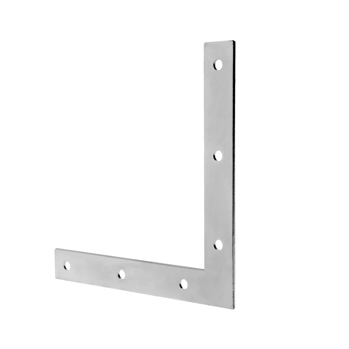 Vinclu de imbinare, pentru mobila, plat, din otel zincat, 50 x 50 x 10 mm