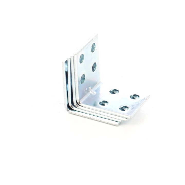 Coltar tip L, pentru mobila, din otel zincat, 30 x 30 x 25 mm, 4 bucati