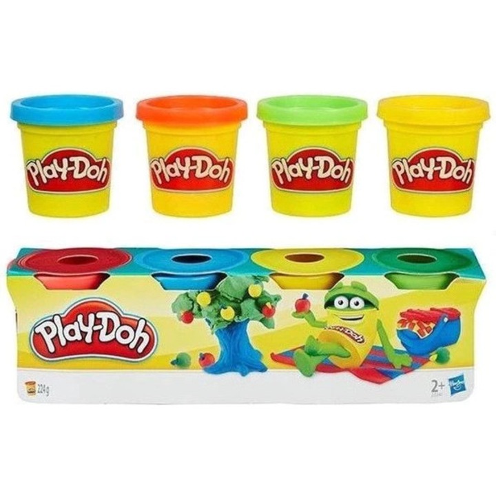 Комплект пластелин Play-Doh Mini, 4 класически цвята, многоцветен, 224гр, за деца 2+ години