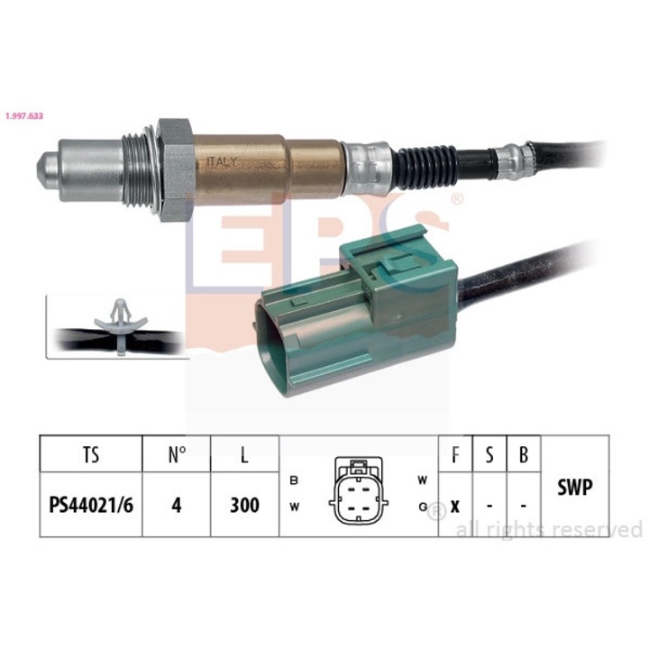 Sonda Lambda 1.997.633 Nissan Almera 2/Almera Tino/Murano 1/Primera/Teana 1