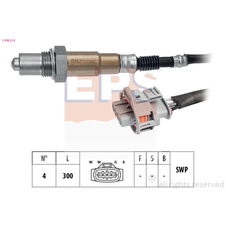 Lambda Szonda 1.998.214 Opel Astra G/Combo/Corsa C/Meriva A/Vectra C/Zafira A Vauxhall Astra Mk Ivcabriolet/Corsa Mk 2