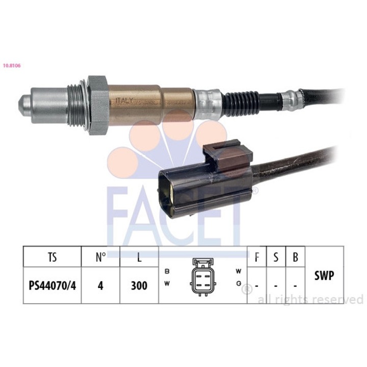 Sonda Lambda 10.8106 Infiniti Qx56/Qx80 Nissan 10-Trail 2/Almera/Gt-R/Micra 3/Micra 4/Micra C+C 3/Note/Nv200/Patrol 6