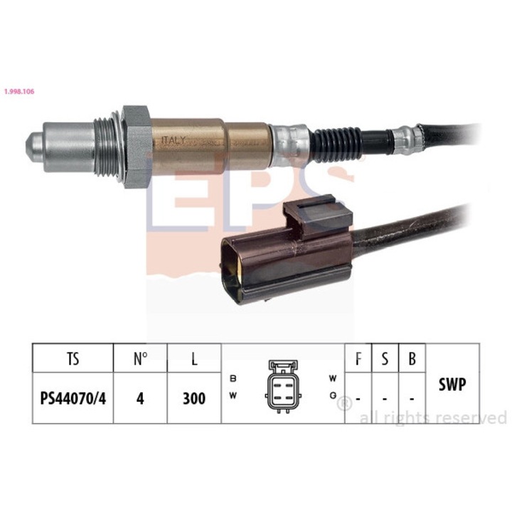 Sonda Lambda 1.998.098 Infiniti Ex/Fx/G/M/M35/M37/Q60/Q70/Qx50 1/Qx70 Nissan 10-Trail 2/350Z/370Z/Cube/Micra 3/Note