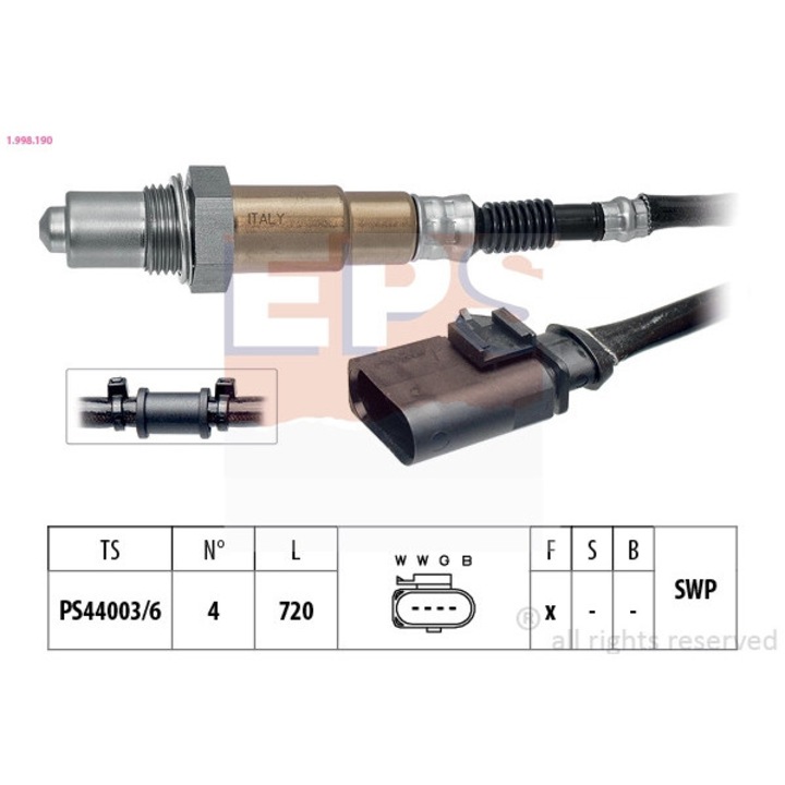 Lambda Szonda 1.998.190 Seat Mii Skoda Citigo Vw Load Up/Up