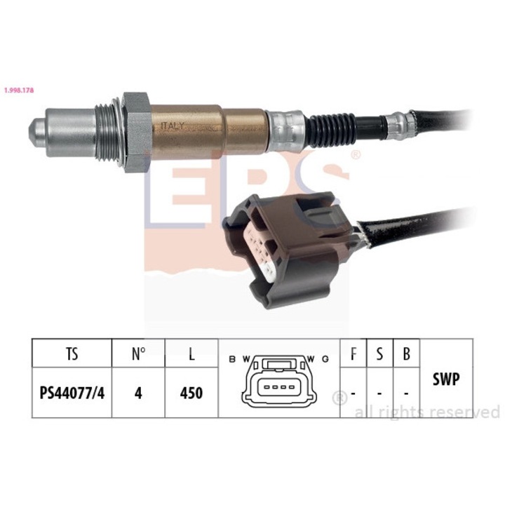 Sonda Lambda 1.998.178 Infiniti M/Q50/Q70 Nissan Bluebird Sylphy / Sylphy 3/Juke/Micra 4/Qashqai 1/Tiida