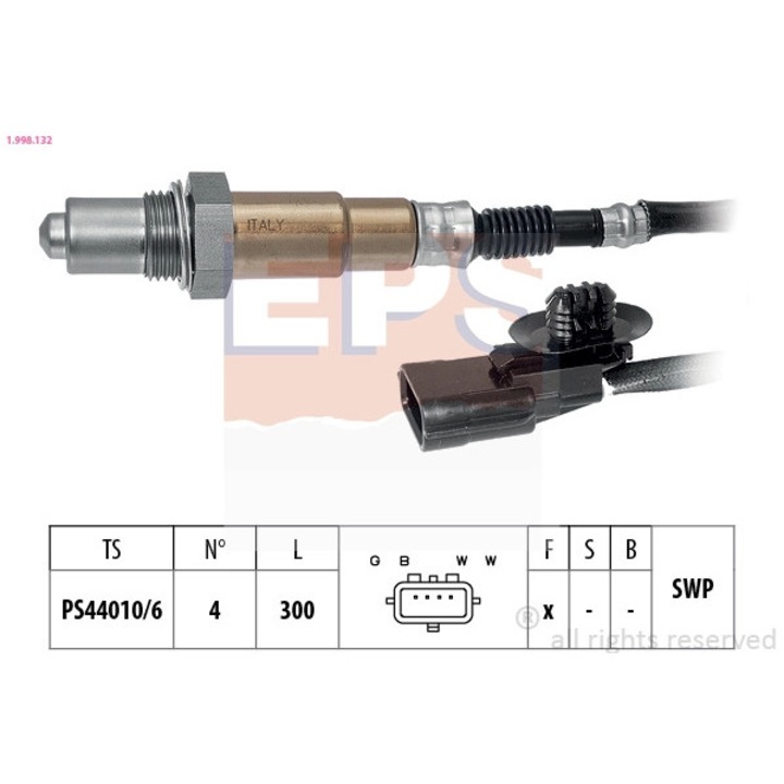 Sonda Lambda 1.998.132 Dacia Logan/Logan Pick-Up/Sandero Infiniti Q50/Q60 Lada Largus Renault Logan/Logan 1