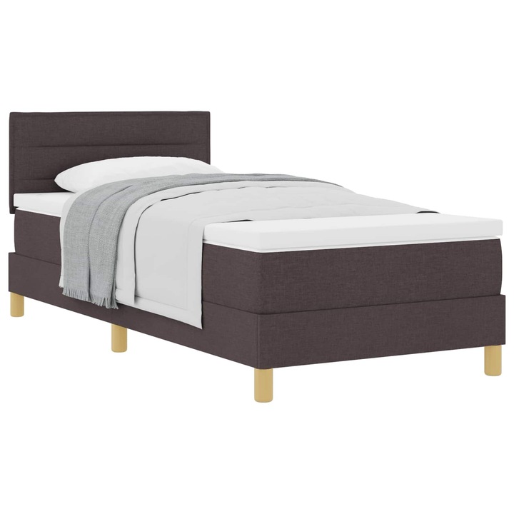 Boxspring ágy matraccal Sötét Barna 80 x 200 cm szövet, vidaXL, 3338800