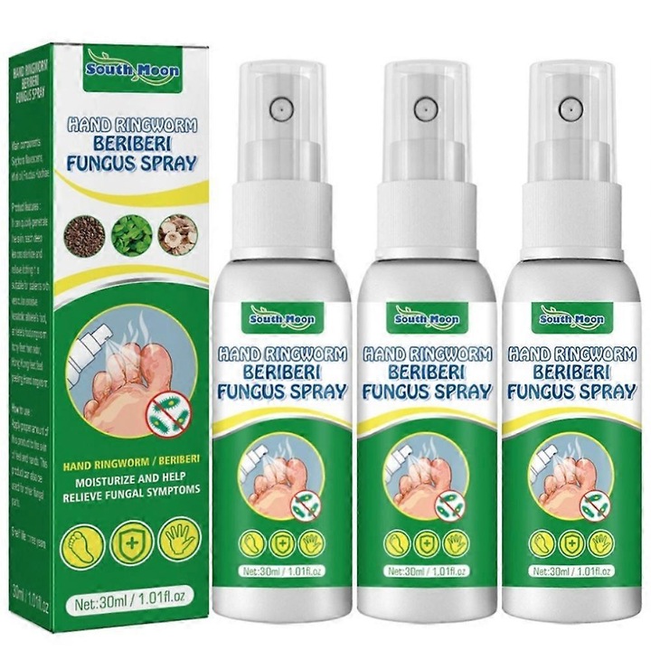 3 db lábápoló spray készlet, 30ml, uniszex, száraz bőrre, hűsítő hatású.